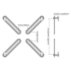Maclean Maclean MC-899 Adapter za montažu monitora bez VESA rupa, crni