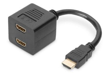 Digitus Digitus DA-70823 HDMI razdjelni kabel HighSpeed 1080p, 0,2m, crni