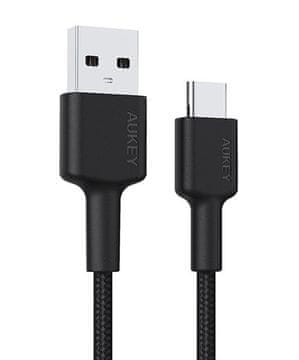 Aukey AUKEY CB-CA2 kabel USB-C na USB-A, 2m, 60W PD, crni