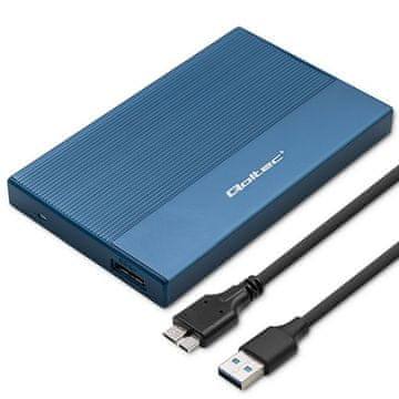 slomart Qoltec 2.5" kućište za SSD/HDD, SATA, USB 3.0, 5Gb/s, plavo