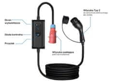 slomart Defenzo ToGo AC7 punjač za EV 7000W Tip 2, crni