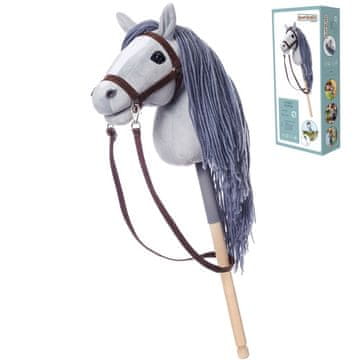 Tootiny Tootiny HOPPIHORSE A4 Konjić na štapu, sivi, siva griva