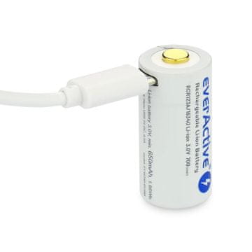 everActive everActive baterija 16340 3V Li-ion 700 mAh s micro USB