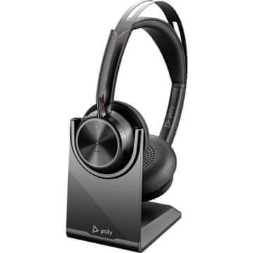 Poly Poly Voyager Focus 2 UC slušalice s bazom za punjenje, USB-C/A