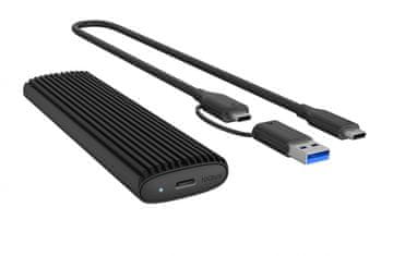 IcyBox IcyBox IB-1808MCT-CU31 kućište za M.2 NVMe/SATA SSD, USB 3.1 Gen 2, Type-C