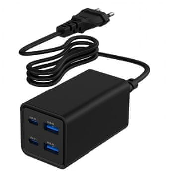 Gembird Gembird univerzalni punjač 65W GaN 2xUSB-A 2xUSB-C crni