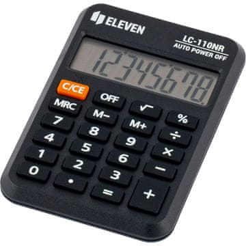 Eleven ELEVEN LC110NR džepni kalkulator, 8-znamenkasti zaslon, crni