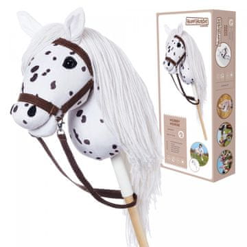 Tootiny Tootiny HOPPIHORSE A3 Konj na štapu, leopard uzorak (bijeli s pjegama)
