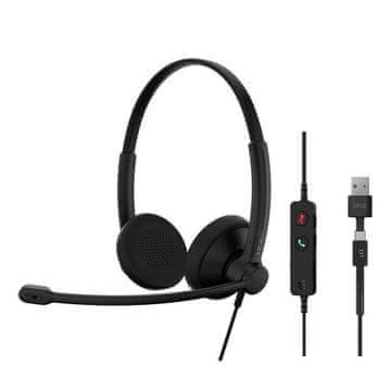 Epos EPOS IMPACT 100 UC naglavne slušalice USB C+A, crna