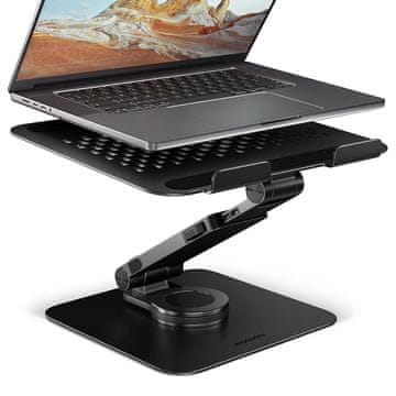 AXAGON AXAGON STND-LRB stalak za prijenosno računalo 10-17.3", aluminij, podesiva visina, okretanje 360°, crni
