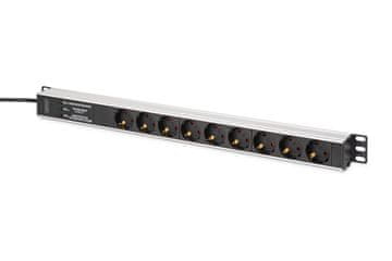 Digitus Digitus DN-95438 PDU Rack 1U 9x Schuko, 2m kabel, zaštita
