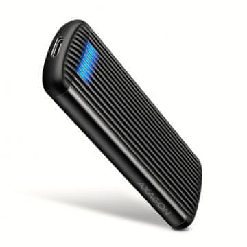 AXAGON AXAGON EEM2-SC Kućište za M.2 NVMe SSD, USB-C 3.2 Gen 2 10Gbps, aluminij, bez vijaka, sivo