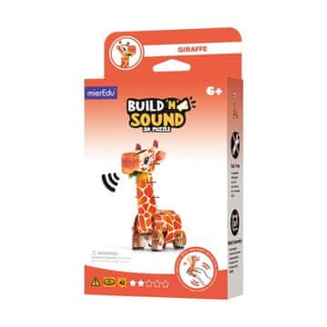 Puzzle MierEdu Buduj i słuchaj - Žirafa 3D slagalica sa zvukom