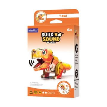 Puzzle MierEdu Buduj i słuchaj - Tiranosaur Rex 3D slagalica sa zvukom