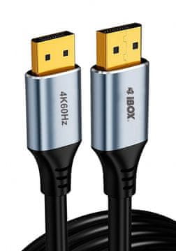 iBOX iBox ITVDP012 DisplayPort kabel 2m, 4K@60Hz, srebrna/crna