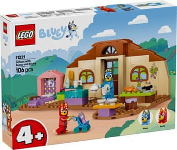 slomart LEGO Kocke Bluey 11221 Škola s Ryżykom i Blue