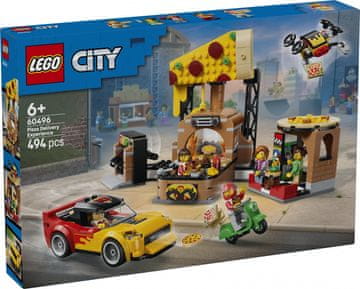 CITY LEGO City 60496 Dostava pizze s vozilima, komplet za gradnju
