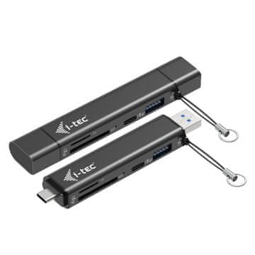 I-TEC i-tec čitač kartica USB-C/USB-A, SD/microSD, 2x USB-A