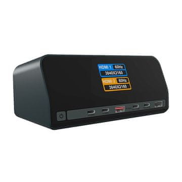 IcyBox ICY BOX Heart Dock 2300 docking station 11u1 USB, HDMI, 100W PD, LAN