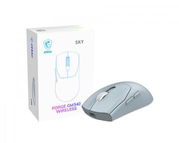 MSI MSI Forge GM340 Wireless Gaming Miš, 16000 DPI, RGB, Nebo