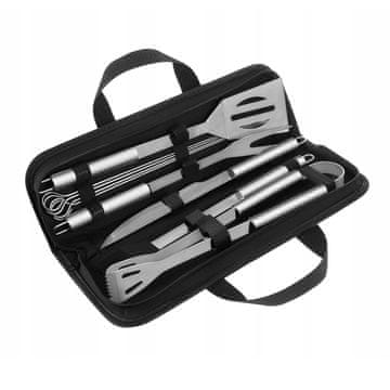 MG Grill Tools pribor za roštiljanje 9 kom, srebrni