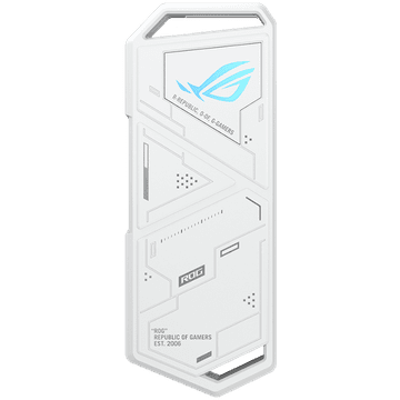 ASUS ROG Strix Arion White M.2 NVMe SSD vanjsko kućište – USB 3.2 Gen 2x1 Tip-C (10 Gbps), kabel USB-C na USB-A uključen, podržava 2230/2242/2260/2280, Aura Sync, bijela
