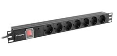 Lanberg Lanberg PDU Rack napojna letva 1U 10A 7x Schuko 2m crna