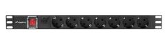 Lanberg Lanberg PDU Rack napojna letva 1U 10A 7x Schuko 2m crna