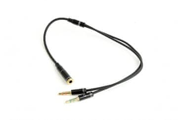 Gembird Gembird AV345 audio adapter 2x3.5mm minijack na 4PIN, 0.2m, crni