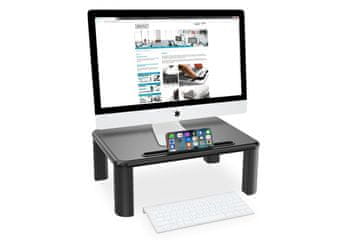 Digitus Digitus DA-90337 podesivi stalak za monitor s drvenom površinom, crni