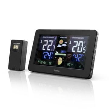 Hama Hama Premium meteorološka stanica, šareni LCD, USB izlaz za punjenje