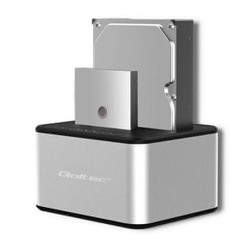 Qoltec Qoltec 5316 Docking stanica za 2xHDD/SSD, 2.5"/3.5" SATA, USB 3.0, kloniranje