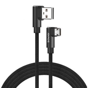 SAVIO Savio CL-162 kabel Micro USB - USB A, 2m, crni