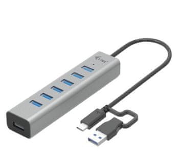 I-TEC i-tec HUB-C7-3DP USB-C hub 7-portni, 100W PD, metalni