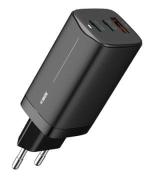 iBOX iBOX ILUC65B GaN 65W USB-C mrežni punjač, crni