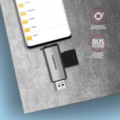 AXAGON AXAGON CRE-SAC Vanjski čitač kartica USB 3.2 Gen 1 Type-C + Type-A