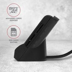 AXAGON AXAGON CRE-SM2 čitač kartica ID/SD/microSD/SIM, USB