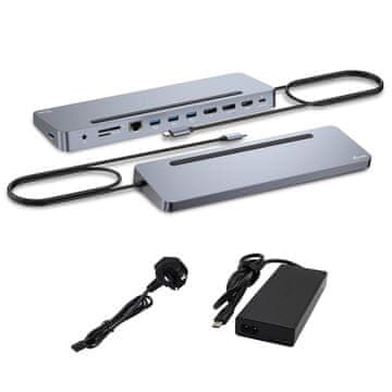 I-TEC i-tec USB-C Docking Station Metal Ergonomic 4K 3x Display, PD 100W + Universal Charger 100W (komplet)