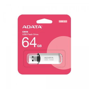 AData USB stick 64GB, C906, USB 2.0, bijeli