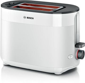 Bosch Bosch TAT2M121 toster, 2 kriške, 6 razina, bijela