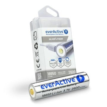 everActive everActive 18650 akumulator 3.7V Li-ion 2600 mAh s micro USB