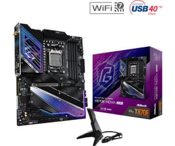 ASRock Matična ploča X870E NOVA WIFI AM5, 4x DDR5, M.2, ATX