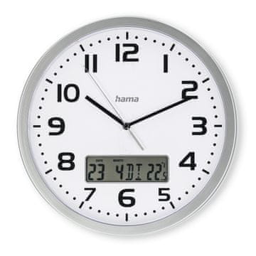 Hama Hama Moorea zidni sat 30cm, srebrni