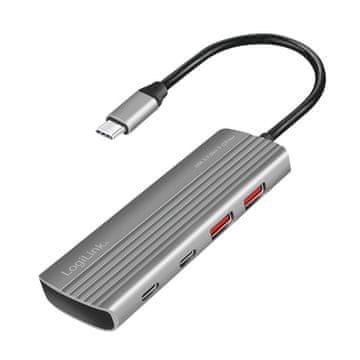 slomart LogiLink UA0301 USB 3.2 Gen 2 Hub, 2x USB-A, 2x USB-C, PD 100W