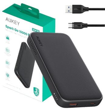 Aukey AUKEY PB-Y46P Powerbank 10000mAh, 20W, 2xUSB (USB-C kabel)