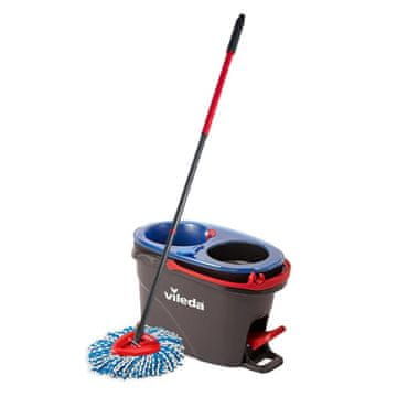 Vileda Vileda H2prO rotirajući mop s mikrovlaknima, crveni/plavi/crni