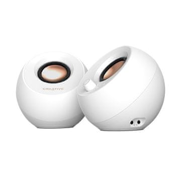 Creative Labs Creative Labs Pebble Pro zvučnici 30W RMS, USB-C, Bluetooth 5.3, RGB, bijela