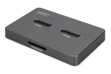 Digitus Digitus DA-701476 Docking Station USB-C 10Gbps, M.2 NVMe/SATA, SD Express, crna