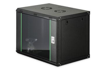 Digitus Digitus Dynamic-N Series 19" 9U mrežni ormar 450x600mm, staklena vrata, crna, nesastavljen