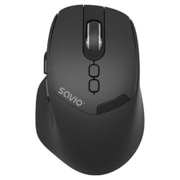 SAVIO Savio MB-06 bežični ergonomski miš, 3800 DPI, Bluetooth, crna